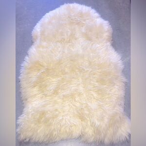 Luxurious Fluffy Cream White Sheepskin Rug 3inch thick carpet living bed home